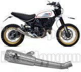 Échappement Sans Homologation Sonore Pro-Race Titanium Titanium - Arrow Special Parts Compatible Avec Ducati Scrambler 800 Desert Sled (2017-2020)