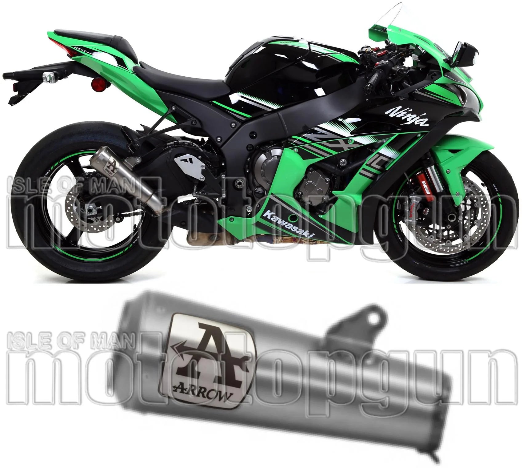 Échappement Sans Homologation Sonore Pro-Race Titanium Titanium - Arrow Special Parts Compatible Avec Kawasaki Zx-10R (2016-2019)