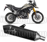 Échappement Sans Homologation Sonore Veloce Aluminium Noir Carbon - Arrow Special Parts Compatible Avec Triumph Tiger 850 (2020-2024)