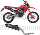 Échappement Sans Homologation Sonore Icon Aluminium Noir Embout Carby - Arrow Special Parts Compatible Avec Honda Crf 300 L (2025-2026)