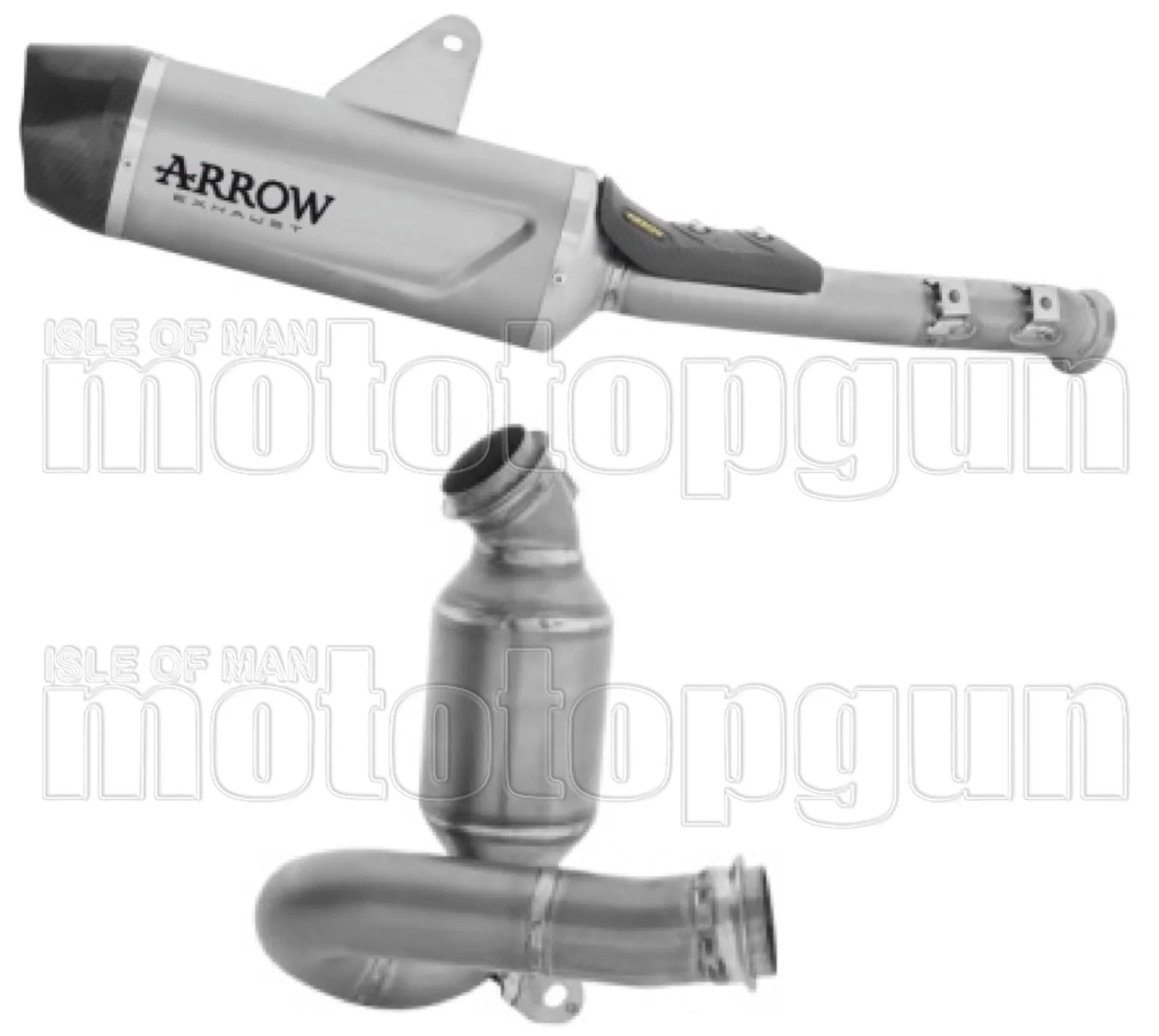 Système D'Échappement Non Catalysé Et Homologué Au Niveau Sonore Indy-Race Evo Corps En Titane Et Embout En Carbone - Arrow Special Parts Compatible Avec Cfmoto 1000 Mt-X (2026)