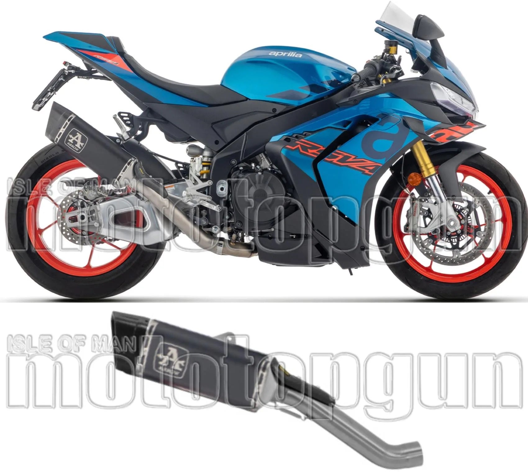 Échappement Sans Homologation Sonore Pista Full Titanium Noir Carbon - Arrow Special Parts Compatible Avec Aprilia Tuono 1100 V4 (2021-2024)