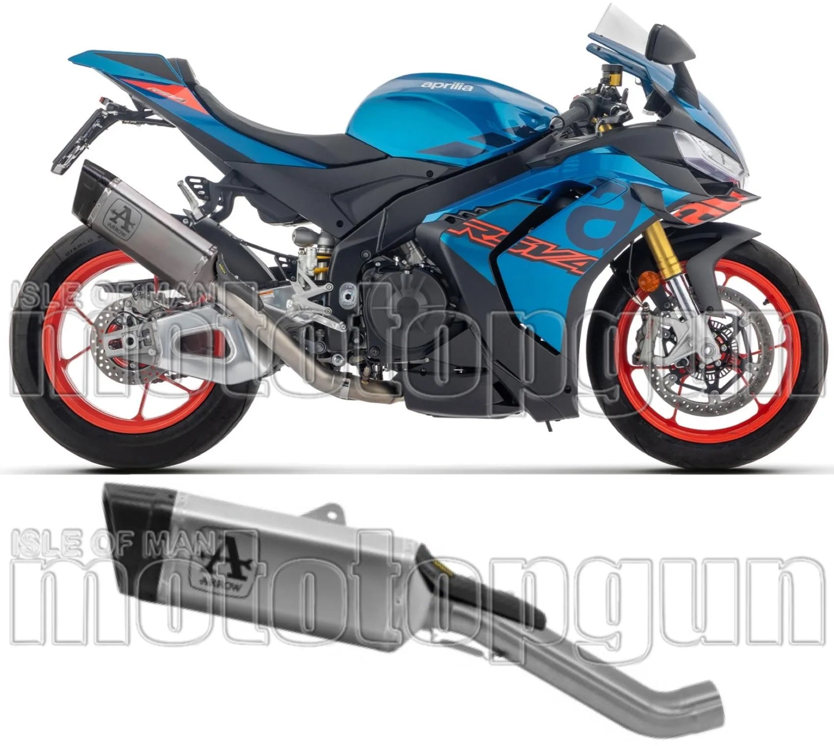Échappement Sans Homologation Sonore Pista Titanium Embout Carby - Arrow Special Parts Compatible Avec Aprilia Tuono V4 1100 (2025-2026)
