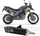 Exhaust Tip Without Sound Certification Veloce Black Aluminium Carbon - Arrow Special Parts Compatible With Triumph Tiger 900 (2024-2026)