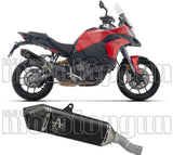 Échappement Sans Homologation Sonore Veloce Titanium Noir Embout Carby - Arrow Special Parts Compatible Avec Ducati Multistrada V2 - S (2025)