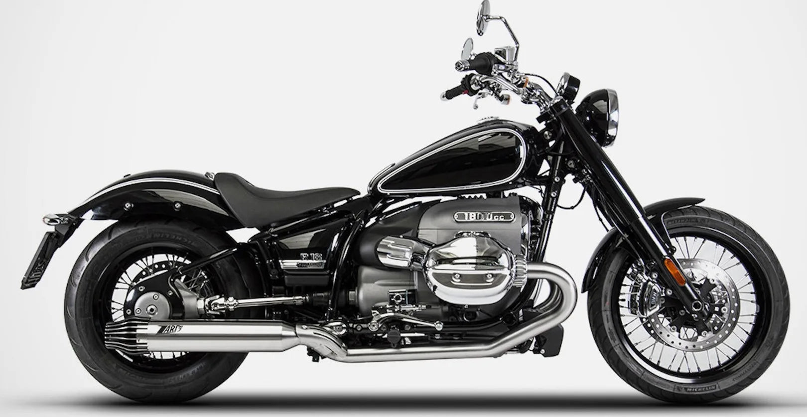 Système D'Échappement Complet Non Catalysé Et Sans Homologation Acoustique Acier - Zard Compatible Avec Bmw R18 (2020-2023)