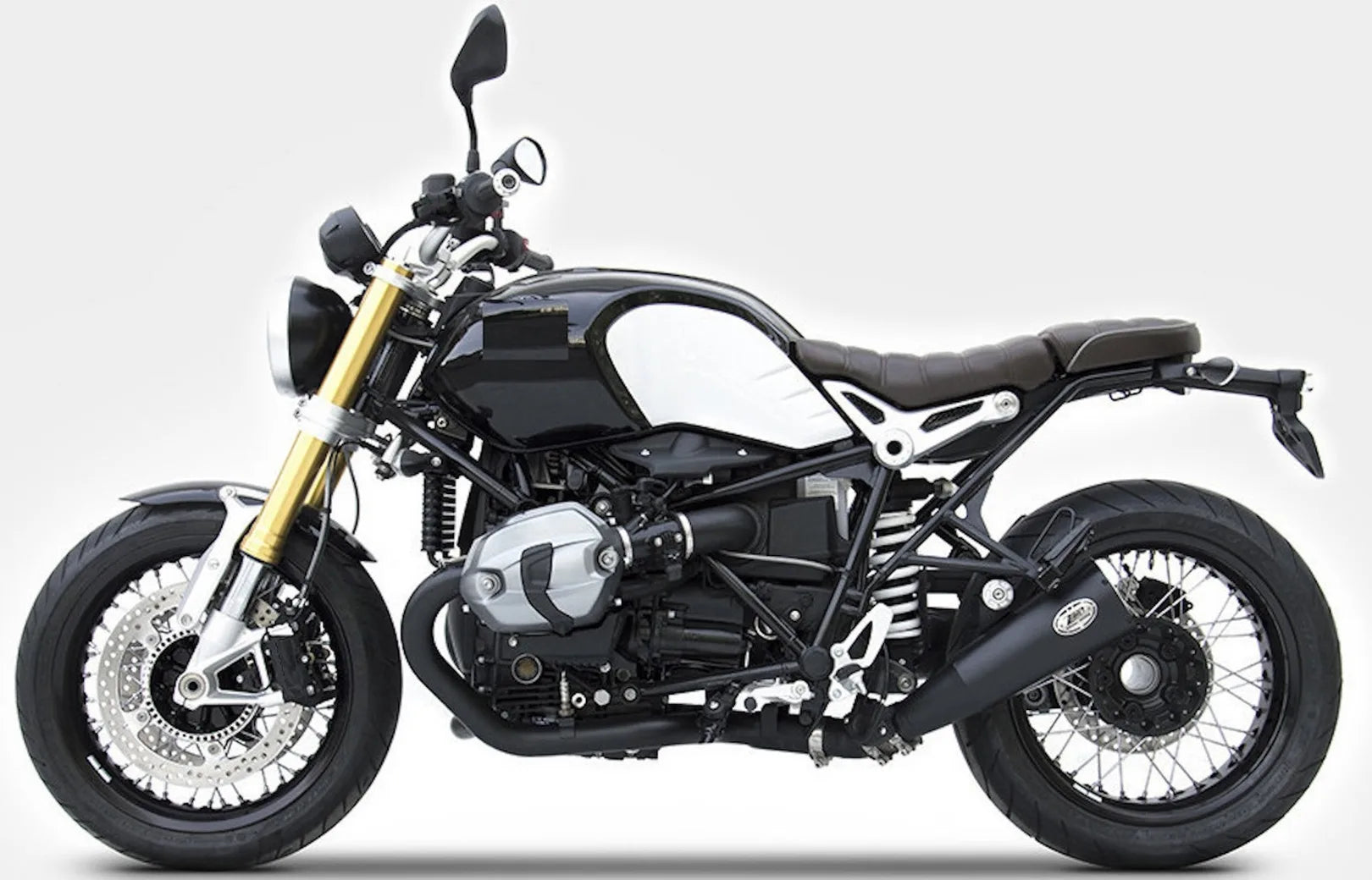 Système D'Échappement Complet Non Catalysé Et Sans Homologation Acoustique Bad Child Acier Noir - Zard Compatible Avec Bmw R Nine T 1200 - Pure - Urban G - S (2015-2020)