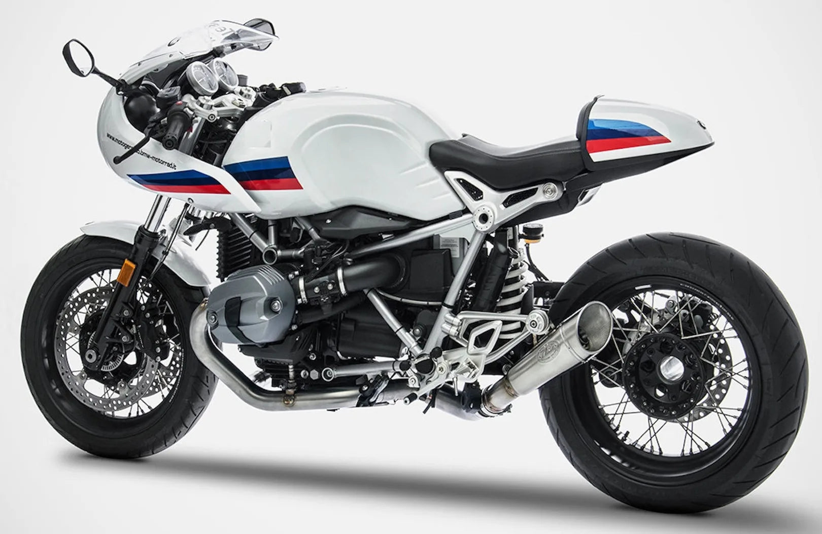 Système D'Échappement Complet Non Catalysé Et Sans Homologation Acoustique Gp Acier - Zard Compatible Avec Bmw R Nine T 1200 Racer - Pure - Urban G - S (2017-2020)