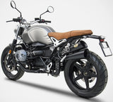 Échappement Sans Homologation Sonore Hardy Acier Noir - Zard Compatible Avec Bmw R Nine T 1200 Scrambler (2021-2023)