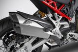 Échappement Sans Homologation Sonore Titanium Embout Carbon - Zard Compatible Avec Ducati Multistrada V4 (2021-2023)