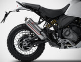 Exhaust Tip Without Sound Certification Sabbia Stainless Steel - Zard Compatible With Ducati Desert-X (2022-2023)
