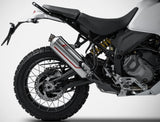 Système D'Échappement Complet Non Catalysé Et Sans Homologation Acoustique Sabbia Acier - Zard Compatible Avec Ducati Desert-X (2022-2023)