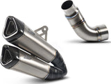 Uncatalysed Exhaust System Without Sound Certification Full Titanium Endcap Carbon - Zard Compatible With Indian Motorcycle Ftr 1200 (2018-2020)