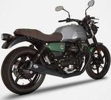 Échappement Sans Homologation Sonore Acier Noir - Zard Compatible Avec Moto Guzzi V7 850 (2021-2023)