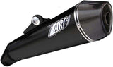 Exhaust Tip Without Sound Certification Conical Steel Black Endcap Carbon - Zard Compatible With Moto Guzzi Stelvio (2011-2016)