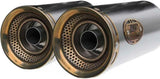 Échappement Sans Homologation Sonore Big Acier Embout Bronze - Zard Compatible Avec Moto Guzzi V9 Bobber (2016-2019)