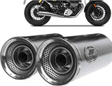 Échappement Sans Homologation Sonore Slim Acier Embout Aluminium - Zard Compatible Avec Moto Guzzi V9 Bobber (2016-2019)