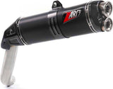 Échappement Sans Homologation Sonore Titanium Noir Embout Carbon - Zard Compatible Avec Moto Guzzi V85 Tt (2019-2023)