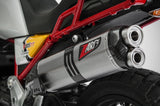 Échappement Sans Homologation Sonore Titanium Embout Carbon - Zard Compatible Avec Moto Guzzi V85 Tt (2019-2023)