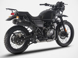 Échappement Sans Homologation Sonore Penta High Acier Noir Embout Carbon - Zard Compatible Avec Royal Enfield Himalayan (2021-2023)