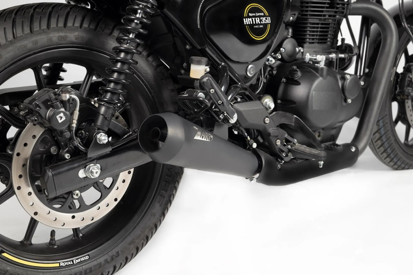 Échappement Sans Homologation Sonore Acier Noir - Zard Compatible Avec Royal Enfield Hunter 350 (2023)