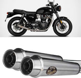 Échappement Sans Homologation Sonore Acier - Zard Compatible Avec Triumph Bonneville T120 (2021-2023)