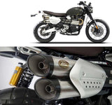 Échappement Sans Homologation Sonore Acier Embout Carbon - Zard Compatible Avec Triumph Scrambler 1200 (2021-2023)