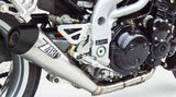 Échappement Sans Homologation Sonore Conical Acier Embout Carbon - Zard Compatible Avec Triumph Speed Triple 955 (2002-2004)