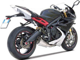 Échappement Sans Homologation Sonore Short Acier Embout Carbon - Zard Compatible Avec Triumph Daytona 675 (2013-2016)