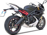Complete Exhaust System Without Catalytic Converter And Without Sound Certification Short Stainless Steel Endcap Carbon - Zard Compatible With Triumph Daytona 675 (2013-2016)