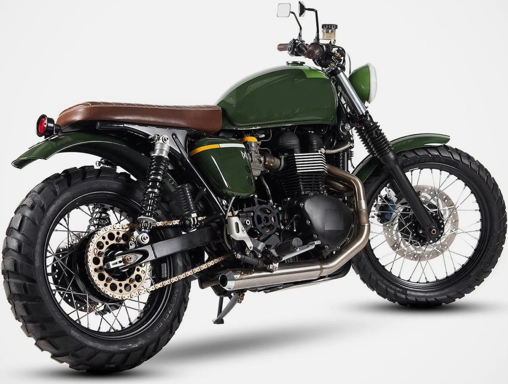 Système D'Échappement Complet Non Catalysé Et Sans Homologation Acoustique Cross Acier - Zard Compatible Avec Triumph Thruxton 900 (2001-2016)