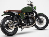 Système D'Échappement Complet Non Catalysé Et Sans Homologation Acoustique Cross Acier - Zard Compatible Avec Triumph Thruxton 900 (2001-2016)