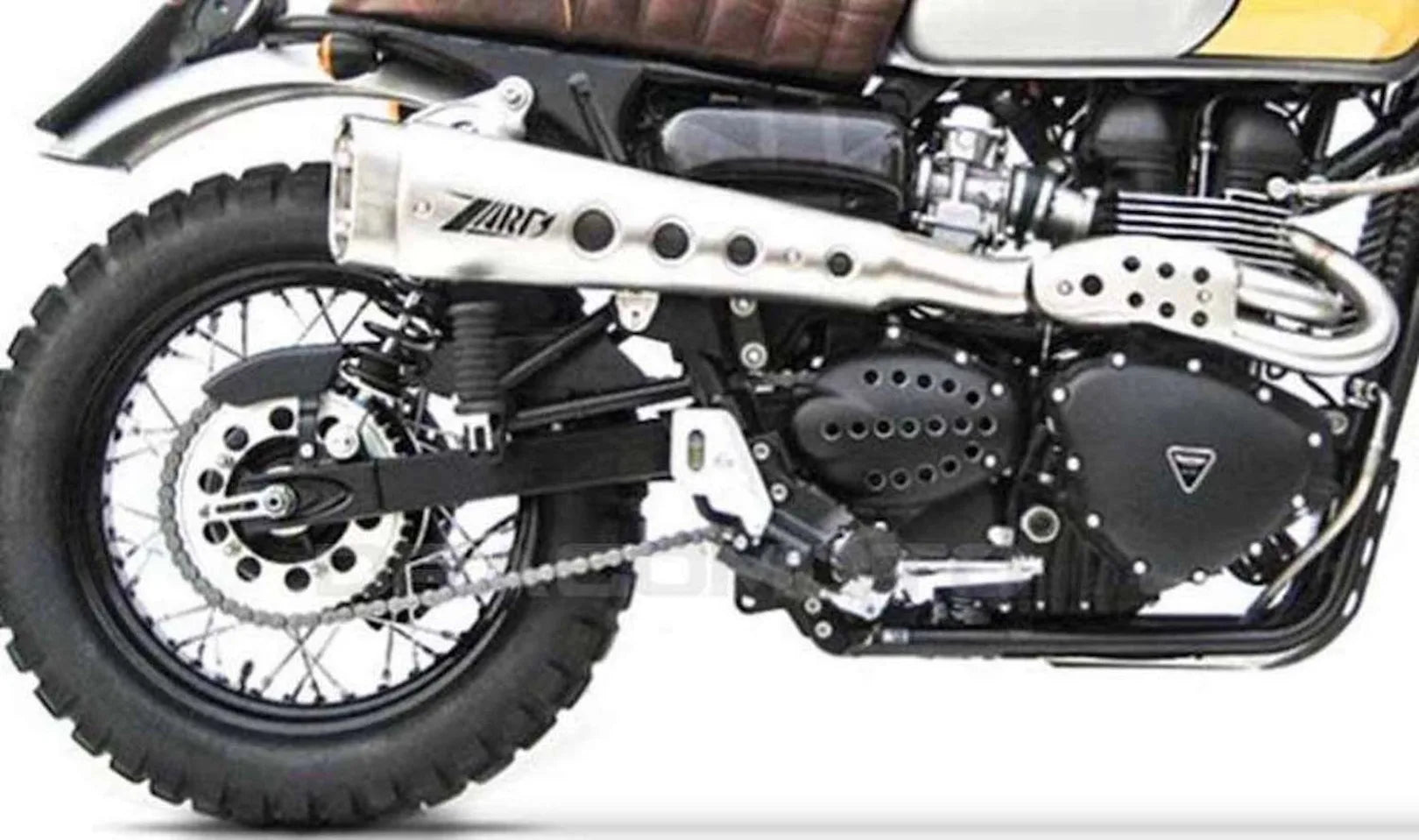 Système D'Échappement Complet Non Catalysé Et Sans Homologation Acoustique Short High - Zard Compatible Avec Triumph Scrambler 900 (2001-2016)