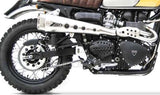 Système D'Échappement Complet Non Catalysé Et Sans Homologation Acoustique Short High - Zard Compatible Avec Triumph Scrambler 900 (2001-2016)