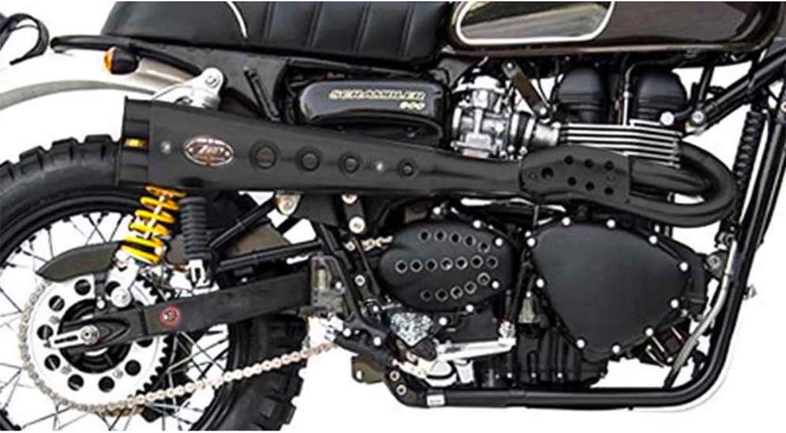 Système D'Échappement Complet Non Catalysé Et Sans Homologation Acoustique Special Edition High Acier - Zard Compatible Avec Triumph Scrambler 900 (2001-2016)