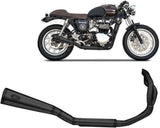 Système D'Échappement Complet Non Catalysé Et Sans Homologation Acoustique Bad Child Acier Noir - Zard Compatible Avec Triumph Bonneville T100 (2001-2016)