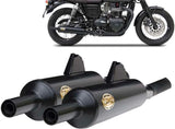 Échappement Sans Homologation Sonore Bottle Acier Noir - Zard Compatible Avec Triumph Bonneville T120 (2016-2020)