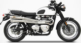 Système D'Échappement Complet Non Catalysé Et Sans Homologation Acoustique High Acier - Zard Compatible Avec Triumph Bonneville T120 (2016-2023)