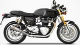 Exhaust Tip Without Sound Certification Stainless Steel - Zard Compatible With Triumph Thruxton 1200 R (2017-2020)