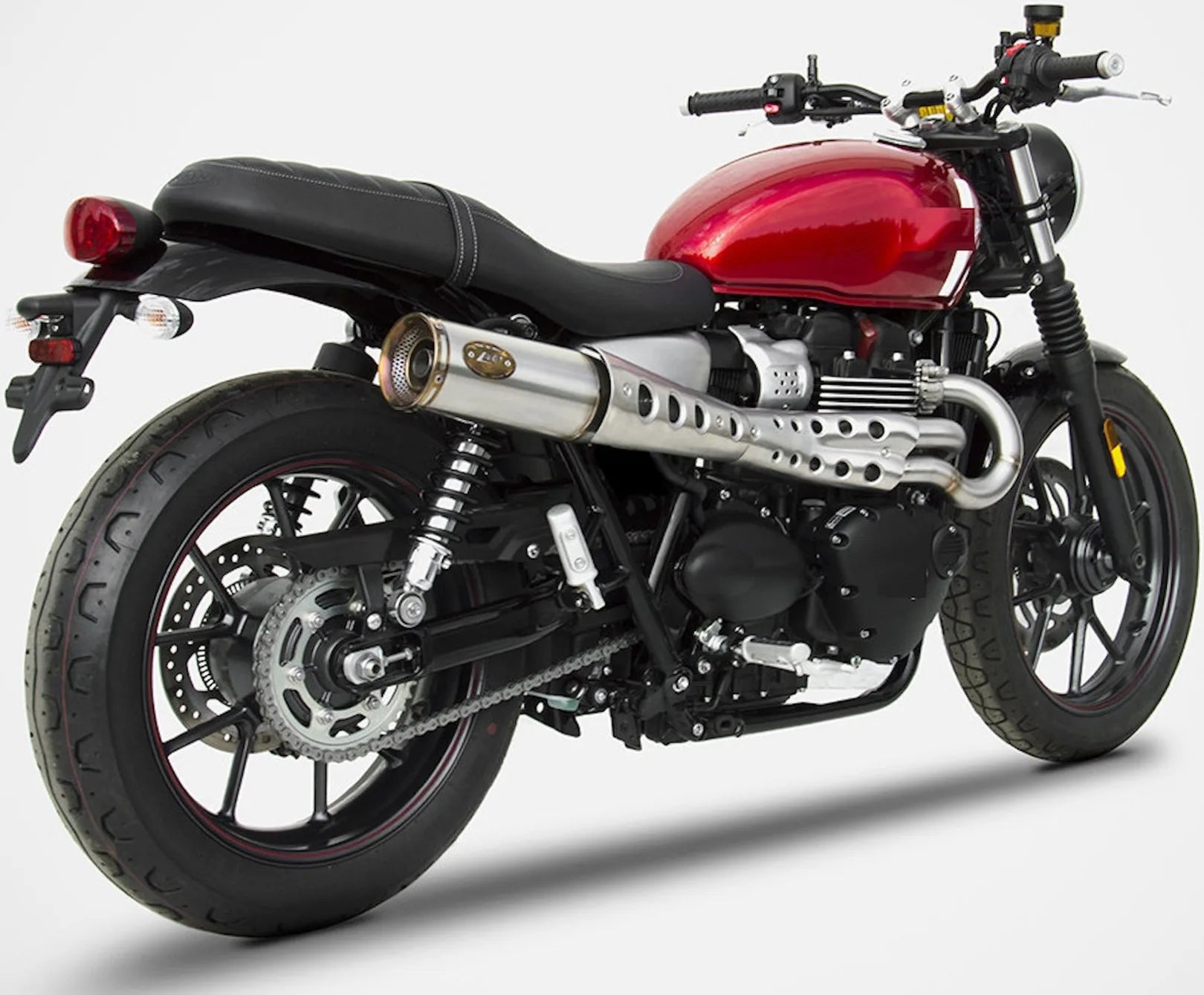 Système D'Échappement Complet Non Catalysé Et Sans Homologation Acoustique Zuma High Acier Embout Bronze - Zard Compatible Avec Triumph Speed Twin 900 (2020-2023)