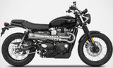 Système D'Échappement Complet Non Catalysé Et Sans Homologation Acoustique Tiger70 Acier Embout Bronze - Zard Compatible Avec Triumph Street Scrambler 900 (2017-2023)
