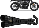 Système D'Échappement Complet Non Catalysé Et Sans Homologation Acoustique Special Edition Acier Noir - Zard Compatible Avec Triumph Street Scrambler 900 (2017-2023)