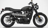 Système D'Échappement Complet Non Catalysé Et Sans Homologation Acoustique Conical High Acier - Zard Compatible Avec Triumph Street Scrambler 900 (2017-2023)