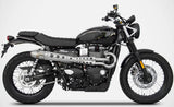 Système D'Échappement Complet Non Catalysé Et Sans Homologation Acoustique Conical High Acier - Zard Compatible Avec Triumph Scrambler 900 (2017-2023)