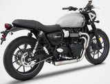Système D'Échappement Complet Non Catalysé Et Sans Homologation Acoustique Cross Acier - Zard Compatible Avec Triumph Speed Twin 900 (2020-2023)
