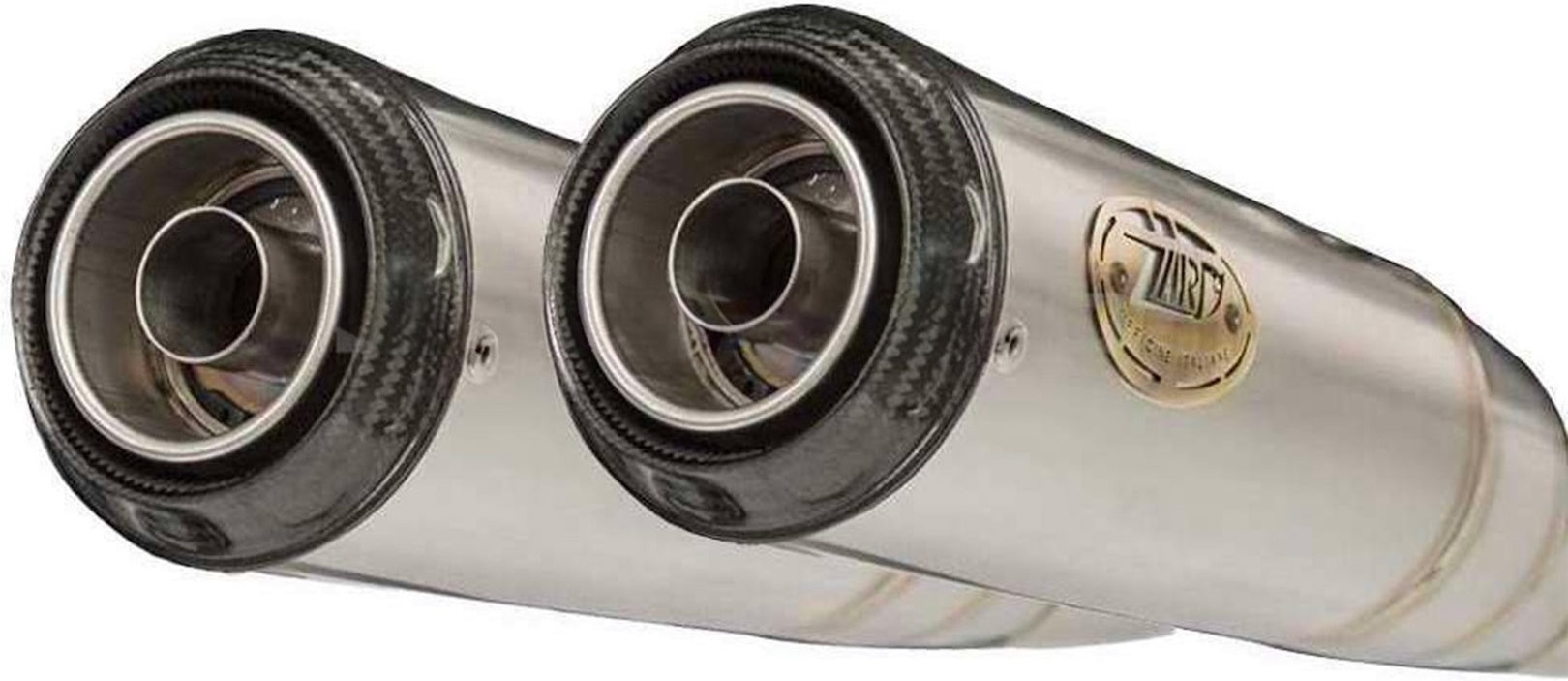 Exhaust Tip Without Sound Certification Conical Stainless Steel Endcap Carbon - Zard Compatible With Triumph Speed Twin 1200 (2019-2023)