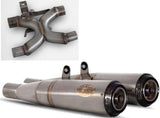 Uncatalysed Exhaust System Without Sound Certification Conical Stainless Steel - Zard Compatible With Triumph Speed Twin 1200 (2021-2023)