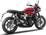 Système D'Échappement Complet Non Catalysé Et Sans Homologation Acoustique Sp Acier Embout Carbon - Zard Compatible Avec Triumph Speed Twin 1200 (2019-2023)
