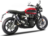 Complete Exhaust System Without Catalytic Converter And Without Sound Certification Sp Stainless Steel Endcap Carbon - Zard Compatible With Triumph Speed Twin 1200 (2019-2023)