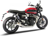 Système D'Échappement Complet Non Catalysé Et Sans Homologation Acoustique Sp Acier Embout Carbon - Zard Compatible Avec Triumph Speed Twin 1200 (2019-2023)